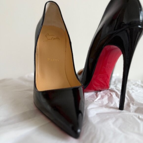 Christian Louboutin Shiny Pigalle Follies 100mm Black 37 - Picture 4 of 11